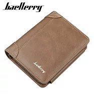 【Baellerry 佰利瑞】11卡零錢卡片收納全功能男用短夾(D9159) _棕色