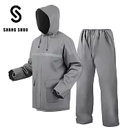 【SHANG SHUO】兩件式海膠輕量雨衣-多色 L 輕羽灰