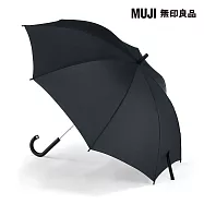 【MUJI 無印良品】晴雨兩用識別加掛長傘 黑色
