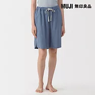 【MUJI 無印良品】女涼感柔滑短褲 S 煙燻藍