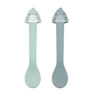 比利時 Trixie 動物造型矽膠湯匙2入組- 嘟嘟鯊魚