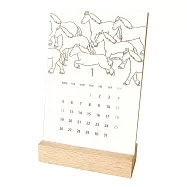【日本EL COMMUN】2026 木質底座直立式桌曆 ‧ Ah La La