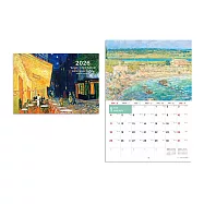珠友 2026年A3可掛式月曆(名畫)/藝術掛曆/壁掛行事曆/印象派月曆/農曆節日節氣