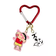 【正版授權】蠟筆小新 壓克力鑰匙圈 野原新之助 - 愛心款