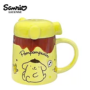 【日本正版授權】布丁狗 陶瓷 馬克杯 附蓋子 300ml 咖啡杯 Pom Pom Purin