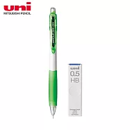(限量送)UNI M5-118國民大嘴自動鉛筆+HB鉛芯 淺綠白
