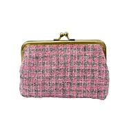 【日本丸真】MOON 英倫風復古雙扣小包包 粉灰格子