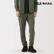 【MUJI 無印良品】男抗UV速乾裏毛褲 L 卡其綠