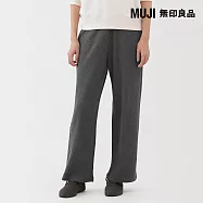 【MUJI 無印良品】女鬆餅紋長褲 S 墨灰