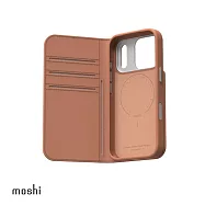 Overture 磁吸可拆式卡夾型皮套 for iPhone 17 Pro 珊霞粉