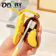 【OMORY】趣味香蕉旅用便攜牙刷套組(附牙膏盒)- 黃色