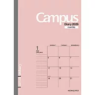 KOKUYO Campus 2026手帳(月間) B5-粉