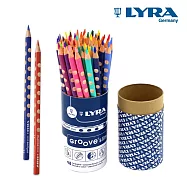 【德國LYRA】三角洞洞色鉛筆(細)(24色/48支裝)(紙筒裝)