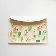 【 Hello Studio 你好工作室 】狐吉花園|B5 多用途收納袋 奶油白