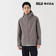 【MUJI 無印良品】男撥水加工連帽外套 S 灰色