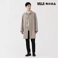 【MUJI 無印良品】男撥水加工折領大衣 S 摩卡棕