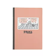 【日本Green Flash】哆啦A夢系列 橫線筆記本A5 ‧ 珊瑚紅