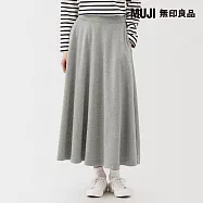 【MUJI 無印良品】女輕量裏毛裙 M 灰色