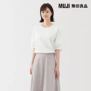 【MUJI 無印良品】女涼感短袖套衫 XL 白色