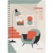 KOKUYO 2026軟線圈手帳筆記本(月間) A5-家居美學