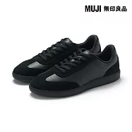 【MUJI 無印良品】柔軟鞋墊拼接休閒鞋 26cm 黑色