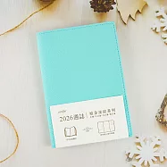 【conifer綠的事務】2026年32K柏金皮紋直式週誌 碧海藍