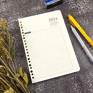 【conifer綠的事務】2026年25K方格週誌內頁 適用6孔、20孔孔夾 活頁內頁