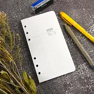 【conifer綠的事務】2026年48K橫式週誌內頁 適用6孔孔夾 活頁內頁