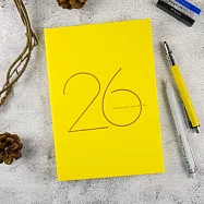 【conifer綠的事務】2026年25K年旅軟背精裝橫式週誌 曦光黃