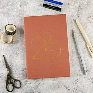 【conifer綠的事務】2026年32K年旅軟背精裝橫式週誌 夕暮紅