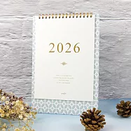【conifer綠的事務】2026年25K時間絮語直式桌曆 紫色小花