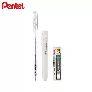 (送限量橡皮)PENTEL Caplet 自動鉛筆 + 自動橡皮 + C205 HB鉛芯 透明