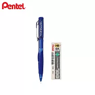 (送限量橡皮)PENTEL Twist-Erase CLiCK 側壓自動鉛筆 + C205 HB鉛芯 藍