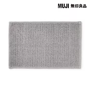 【MUJI 無印良品】棉鬆絨浴室地墊/M/淺灰成品尺寸:W45&times;L70 cm