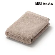 【MUJI 無印良品】棉圈絨雙線織手巾/可吊掛/粉米色成品尺寸:W34&times;L35 cm