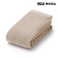 【MUJI 無印良品】棉圈絨雙線織面用巾/可吊掛/粉米色成品尺寸:W34&times;L85 cm