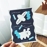 【右手超人】和鳥一樣自由 / 孔版印刷明信片