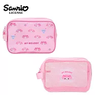 【日本正版授權】三麗鷗 旅行收納包 2入組 - 美樂蒂