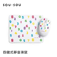 SOU.SOU十數昆 四鍵式靜音滑鼠+鼠墊組合包