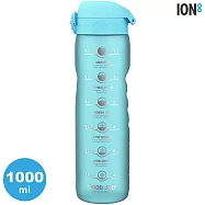 ION8 Extra Large 運動休閒水壺 I8RF1000 收納扣環 1000ml (運動水壺 彈蓋) 水藍