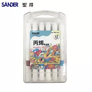SANDER AM-1000 丙烯馬克筆 12色