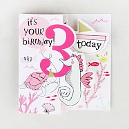 【Caroline Gardner】GIRL UNDERWATER 生日折疊卡 #ZIG006