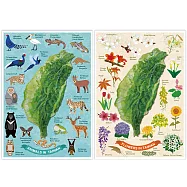 我愛台灣明信片●台灣動物+台灣花卉(2張組)
