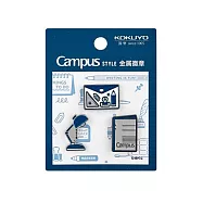 KOKUYO Eric聯名金屬徽章- 藍(筆記本款)