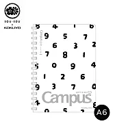 KOKUYO SOUSOU×Campus經典軟線圈筆記本5mm點格 (A6)-白