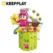 【正版授權】KEEPPLAY 積木公仔 蠟筆小新 零食系列 鱷魚山餅乾 啟蒙積木/Qman