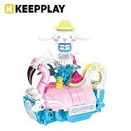 【正版授權】KEEPPLAY 積木公仔 三麗鷗 泳池系列 大耳狗 啟蒙積木/Qman