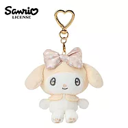 【日本正版授權】美樂蒂 繽紛系列 玩偶吊飾 My Melody - 米色款