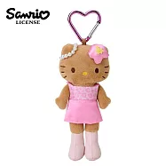 【日本正版授權】凱蒂貓 長腿系列 玩偶吊飾 豹紋 Hello Kitty - B款