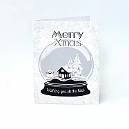 聖誕卡Snow Globe/雪球 霧銀
